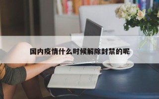 国内疫情什么时候解除封禁的呢