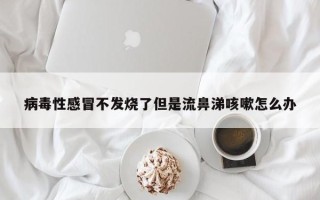 病毒性感冒不发烧了但是流鼻涕咳嗽怎么办