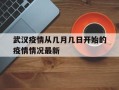  武汉疫情从几月几日开始的疫情情况最新(武汉疫情是哪一年爆发的)