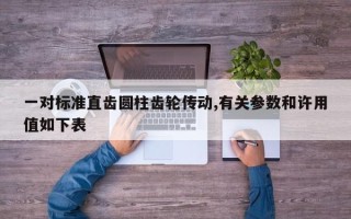 一对标准直齿圆柱齿轮传动,有关参数和许用值如下表