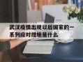  武汉疫情出现以后国家的一系列应对措施是什么(武汉疫情被处理的官员名单)