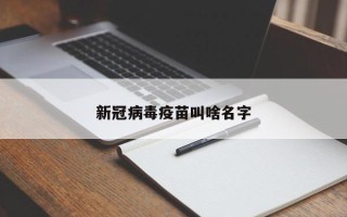 新冠病毒疫苗叫啥名字