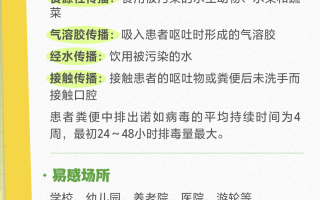  诺如病毒高发季节是几月(诺如病毒高峰期)