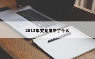 2013年究竟发生了什么